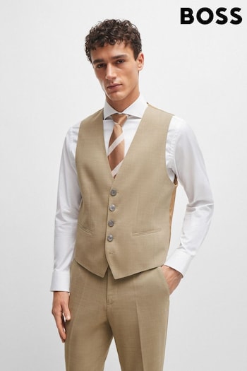 BOSS Natural Jasper Regular Fit Waistcoat (Q74027) | £139