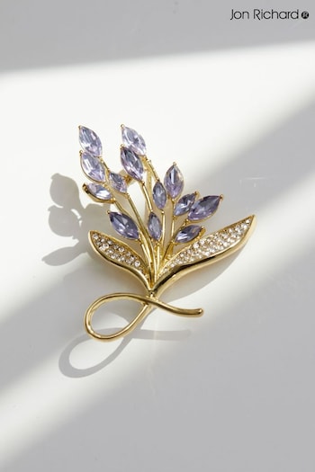 Jon Richard Gold Tanzanite Bouquet Brooch - Gift Boxed (Q74067) | £22