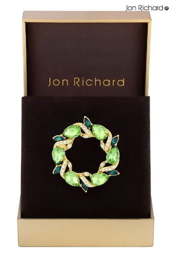 Jon Richard Gold Wreath Brooch - Gift Boxed (Q74088) | £26