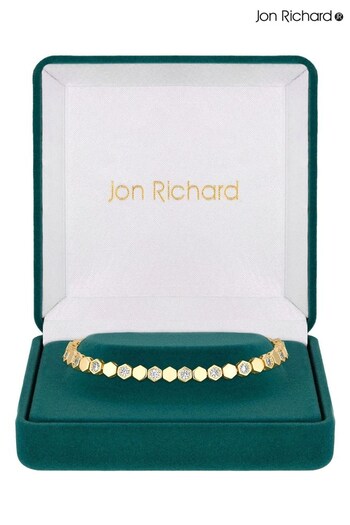 Jon Richard Gold Tone Cubic Zirconia Tennis Bracelet (Q74100) | £30
