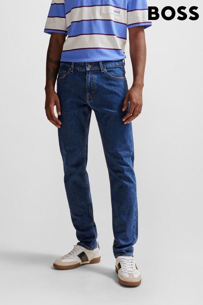 Boss Jeans for Men Slim Straight Fit Jeans Next UK