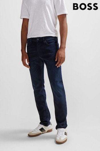 BOSS Navy Blue Slim Fit Comfort Stretch Denim Jeans (Q74219) | £119