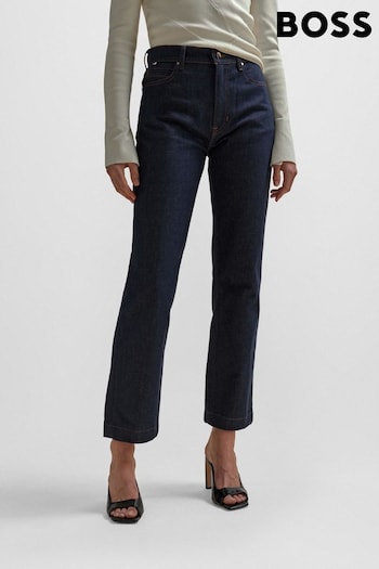 BOSS Blue Slim-Fit Jeans in Navy Comfort-Stretch Denim (Q74242) | £189