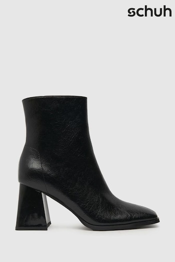Schuh Billie Block Heel Black Boots (Q74254) | £45
