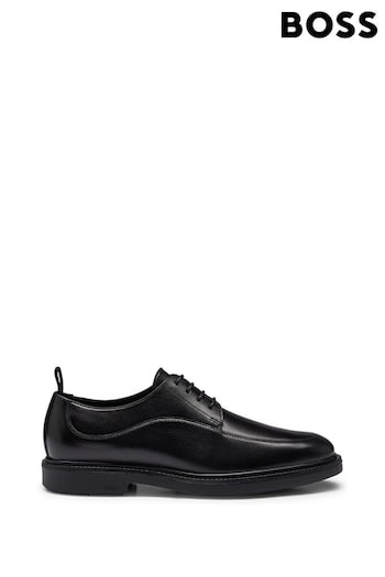 BOSS Black Leather Lace-Up Derby Shoes buckle With Stitching Detail (Q74272) | £199