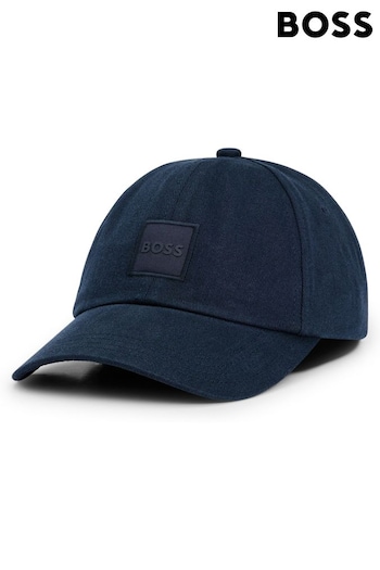 BOSS Blue Cotton Twill Cap With Tonal Logo Patch (Q74283) | £35