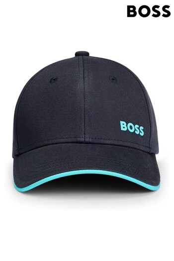 BOSS Blue Cotton-Twill Cap With Printed Logo (Q74316) | £35