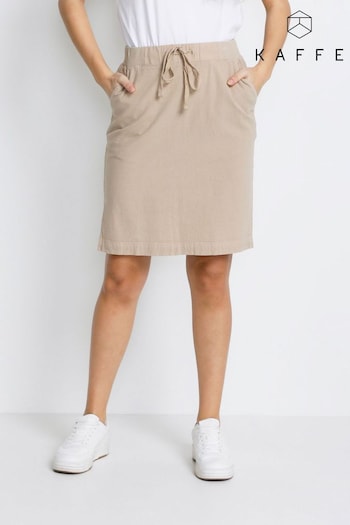 Kaffe Natural Naya Knee Length Tie Waist Skirt (Q74324) | £30
