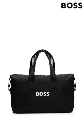 BOSS Black Contrast-Logo Holdall With Signature-Stripe Handles (Q74335) | £199