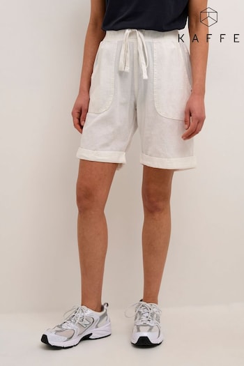 Kaffe Naya Elastic Waist Casual White Shorts (Q74368) | £30