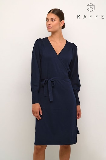 Kaffe Blue Anno Astrid Wrap Dress (Q74382) | £65