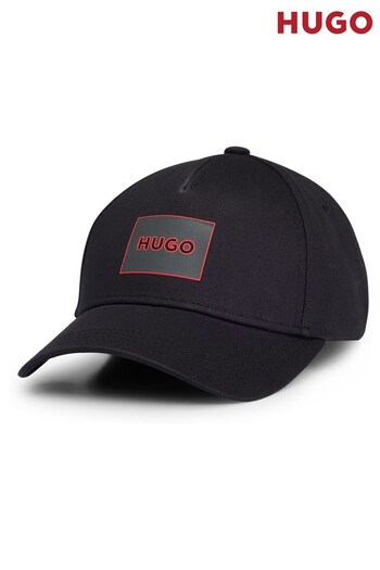 HUGO Cotton-Twill Black Cap With Logo Label (Q74525) | £35