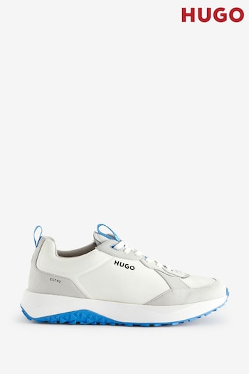 HUGO Mixed Material White Trainers With Eva-Rubber Outsole (Q74536) | £169
