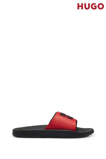 HUGO Red Slides With Logo-Branded Straps (Q74542) | £59