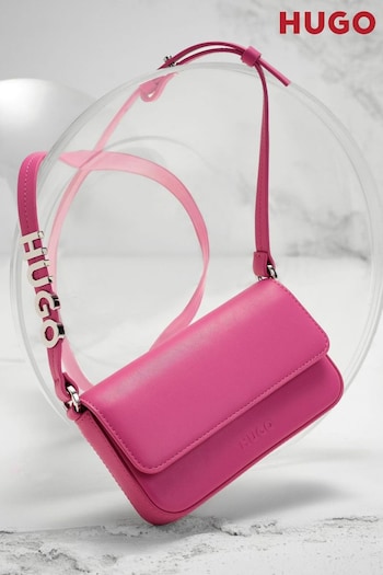 HUGO Pink Logo Trim Strap Shoulder Bag (Q74544) | £99