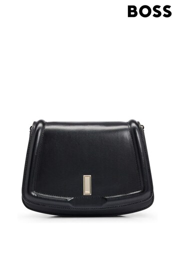 BOSS Black Leather Saddle Bag With Branded Hardware (Q74562) | £379