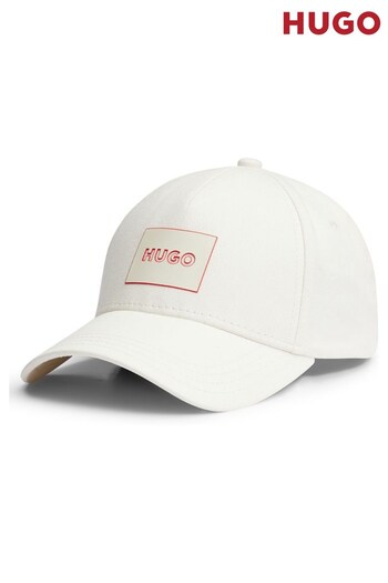 HUGO Cotton Twill White Cap With Logo Label (Q74576) | £35