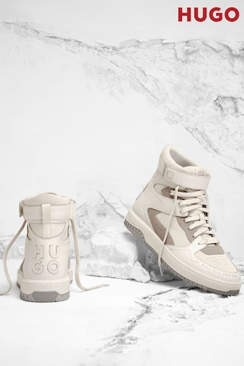 HUGO High-Top Trainers in Leather and Suede (Q74578) | £229