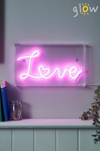 glow Pink LED Love Acrylic Light Box (Q74675) | £25
