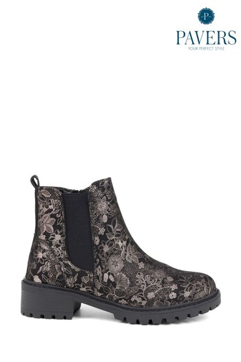 Pavers Ladies Casual Black Ankle Boots (Q74677) | £45