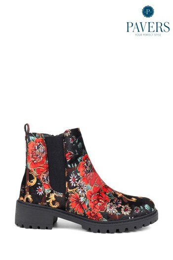 Pavers Ladies Casual Black Ankle Boots (Q74710) | £45