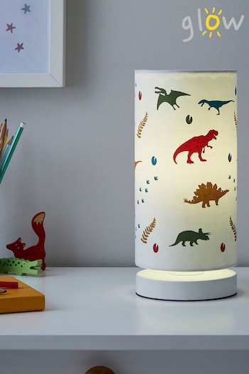 glow White Dinosaur Glow In The Dark Table Lamp (Q74717) | £20