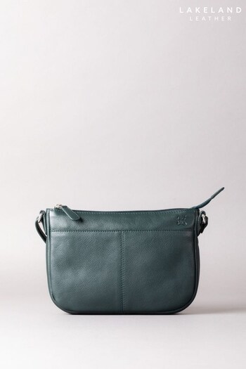 Lakeland Leather Green Small Cross Body Bag (Q74751) | £40