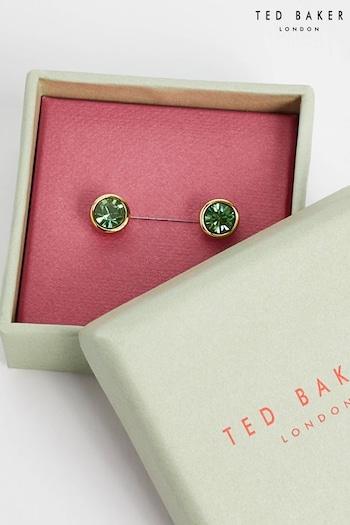 Ted Baker Gold Tone Sinaa: Crystal Stud Earrings (Q74755) | £30