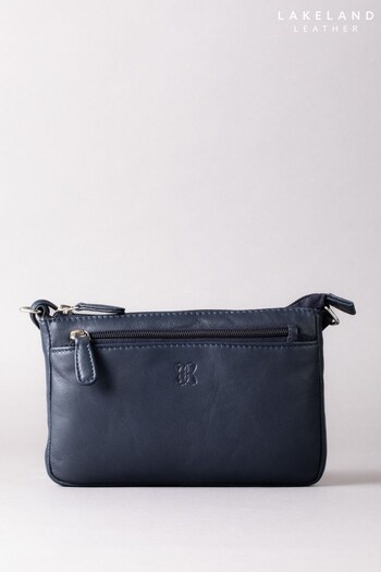 Lakeland Leather Blue Enderby Small Leather Cross Body Bag (Q74760) | £45