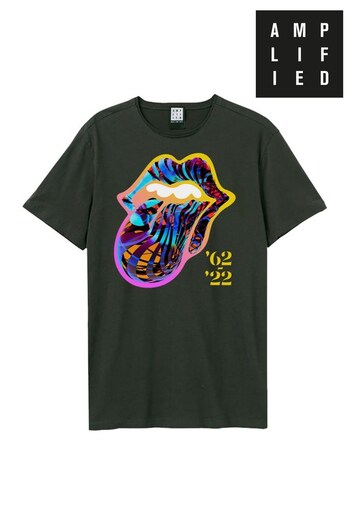Amplified The Rolling Stones Sixty Tongue Black T-Shirt (Q74795) | £25