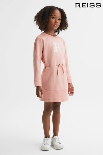 Reiss Apricot Ella Junior Cotton Blend Drawstring corset Dress (Q74806) | £58