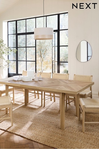 Natural Oak Effect Hayford 6 to 8 Seater Extending Dining Table (Q74823) | £550