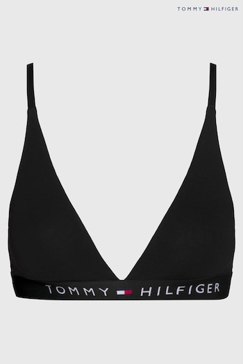 Tommy Hilfiger Black Original Unlined Triangle Bralette (Q74900) | £30