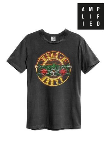 Amplified Guns N Roses Neon Sign Black T-Shirt (Q74913) | £25