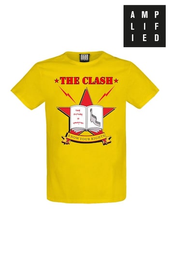 Amplified The Clash Know Still Rights Yellow T-Shirt (Q74922) | £25