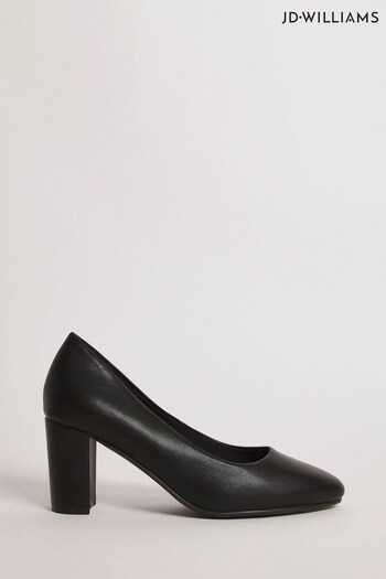 JD Williams Soft Super Comfort Flexible Court Black Shoes (Q74996) | £30