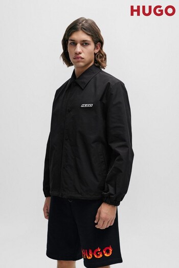 HUGO Sporty Water Repellant Coach Collared Jacket (Q75121) | £229