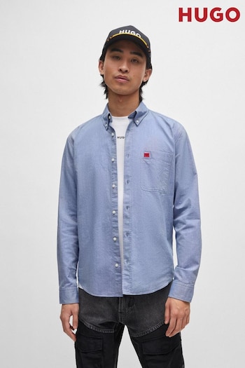 HUGO Button-Down Slim-Fit Shirt in Oxford Cotton (Q75139) | £79