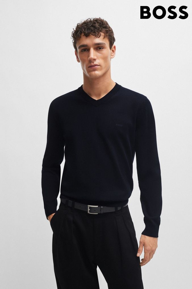 Hugo boss v discount neck jumper sale