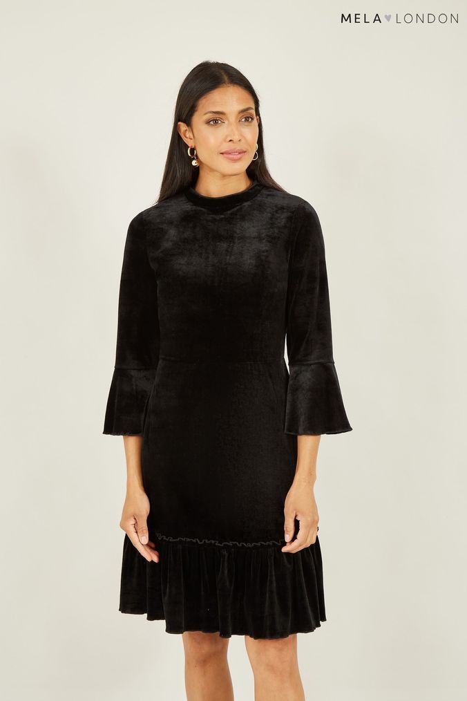 Mela london curve hot sale trumpet sleeve dress