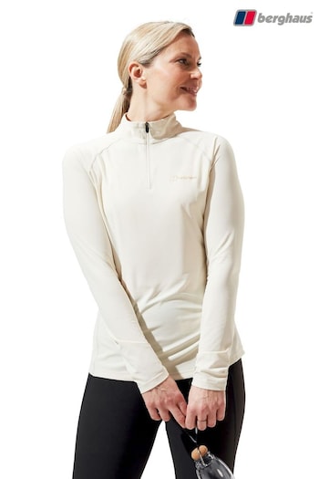 Berghaus Womens Natural 24/7 Half Zip Long Sleeve Tech T-Shirt (Q75190) | £38