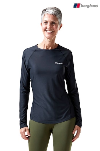 Berghaus Womens 24/7 Crew Long Sleeve Tech Black T-Shirt (Q75208) | £35
