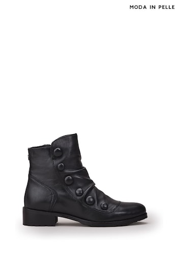 Moda in Pelle Bronwen Short Boots With Ruched Front and Side Buttons (Q75242) | £149