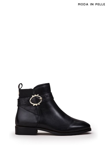 Moda in Pelle Miya Smart Ankle Boots With Buckle Trim (Q75307) | £139