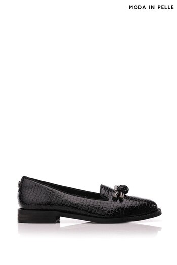 Moda in Pelle Elaina Chunky Knot Trim Clean Loafers (Q75315) | £49