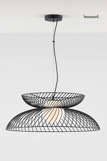 Houseof. Charcoal Grey Cage Ceiling Light (Q75323) | £280