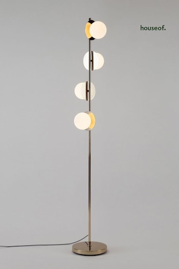Houseof. Brass Opal Disk Floor Lamp (Q75325) | £250