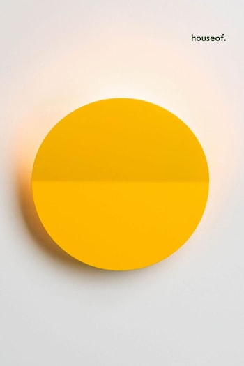 Houseof. Yellow Round Diffuser Wall Light (Q75343) | £150