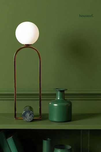 Houseof. Brass Marble Column Table Lamp (Q75397) | £180