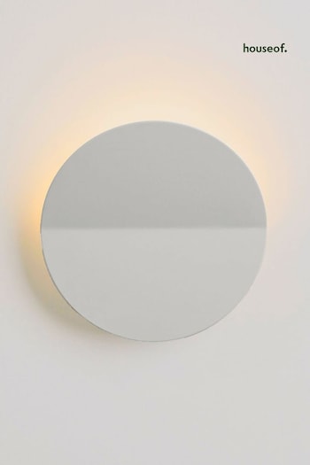 Houseof. Sand Cream Round Diffuser Wall Light (Q75401) | £150